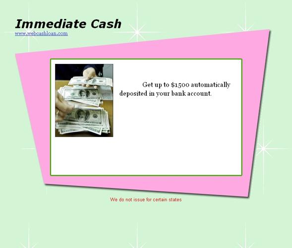 +++ +++ cash at anytime