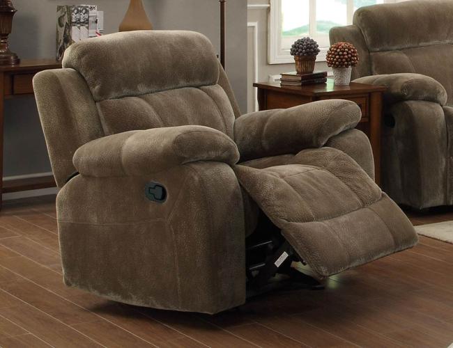 Casual Brown Glider Recliner