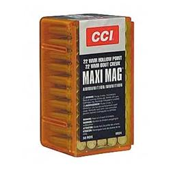 CCI Maxi-Mag 22WMR 40Gr Jacketed Hollow Point 50 2000 24