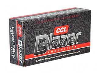 CCI/Speer Blazer 9MM 115Gr Full Metal Jacket 50 1000 3509