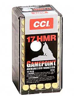 CCI/Speer Gamepoint 17HMR 20Gr Jacketed Soft Point 50 2000 52