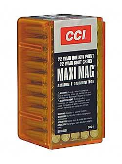 CCI/Speer Maxi-Mag 22WMR 40Gr Jacketed Hollow Point 50 2000 24