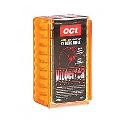 CCI Velocitor 22LR 40Gr Gilded Lead Hollowpoint 50 Rounds