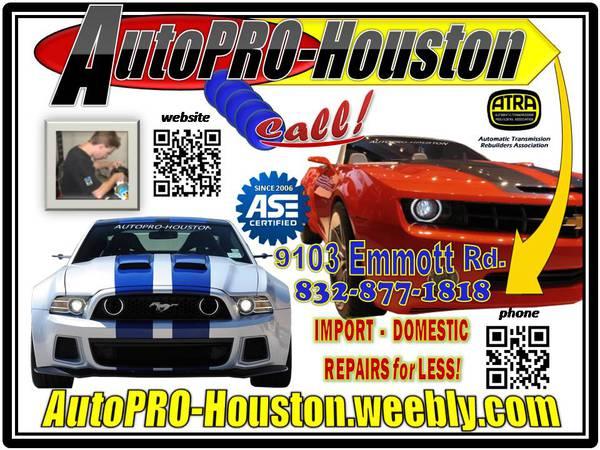 Certified Mechanical and Electrical | A/C - Repairs and Maintenance @ AutoPRO-Houston
