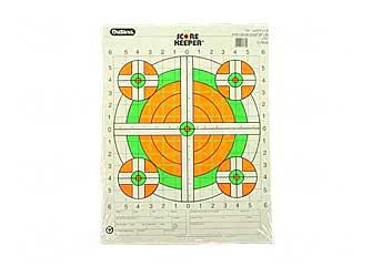 Champion Traps & Targets Flourescent Orange/Green Bullseye Scorekee.