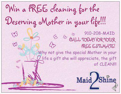 Chance to win a FREE cleaning service for the special mother in your life!!!