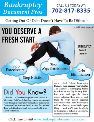 CHAPTER 7 Bankruptcy $199.00 (FRESH START IN LIFE)