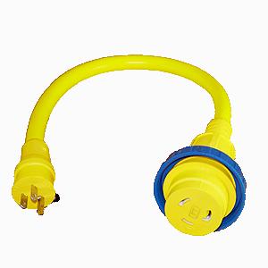 Charles 30 Amp to 15 Amp 125V Straight Adapter - Yellow (A3015S)