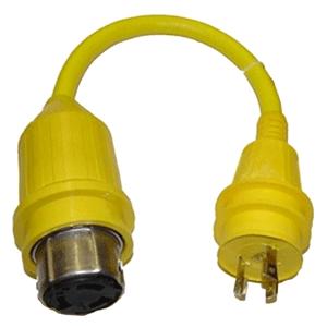 Charles 30 Amp to 50 Amp 125 Volt Straight Adapter - Yellow (A3050S)