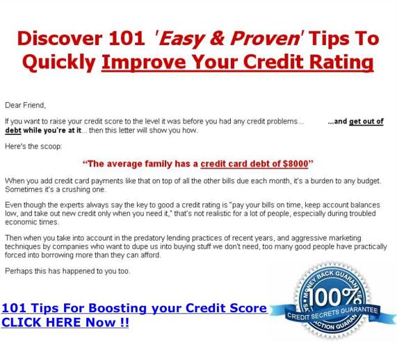 Charleston Secrets to fixing your credit