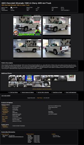Chevrolet Silverado 1500 Ls Chevy 4WD 4X4 Truck