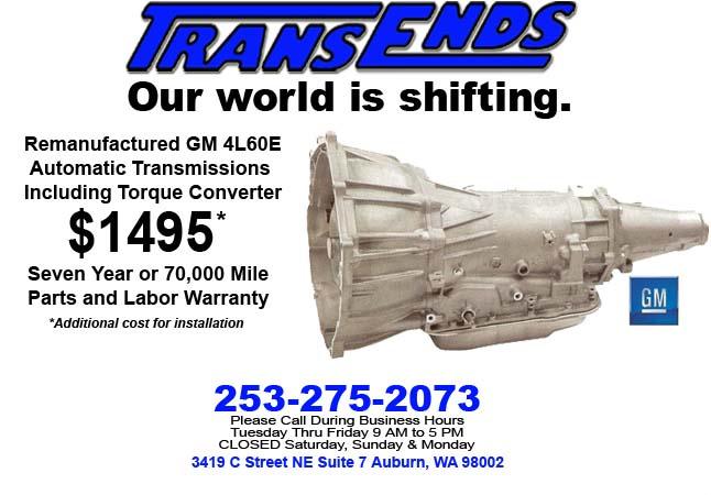 Chevy and GMC Truck and SUV Rebuilt 4L60E Automatics - 7 Year 70000 Mile Warranty