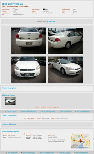 Chevy Impala In House Financing Available