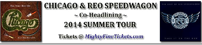 Chicago & REO Speedwagon Concert Cincinnati Tickets 2014 Riverbend Music Center