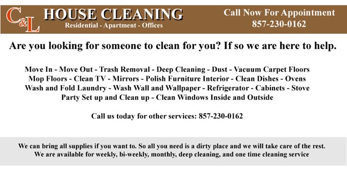 ~CL House Cleaning Offer the best service~