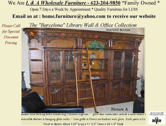 Classy Tuscan Library Wall Unit & Office Modulars~It?s a beauty Quality