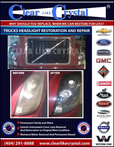 Clear Like Crystal Trucks Headlight Restoration - See and Be Seen!