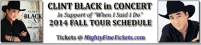 Clint Black Fall Tour Concert Vinton Tickets 2014 Delta Downs Center