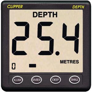 Clipper Depth Instrument w/Thru Hull Transducer & Cover (CL-D)