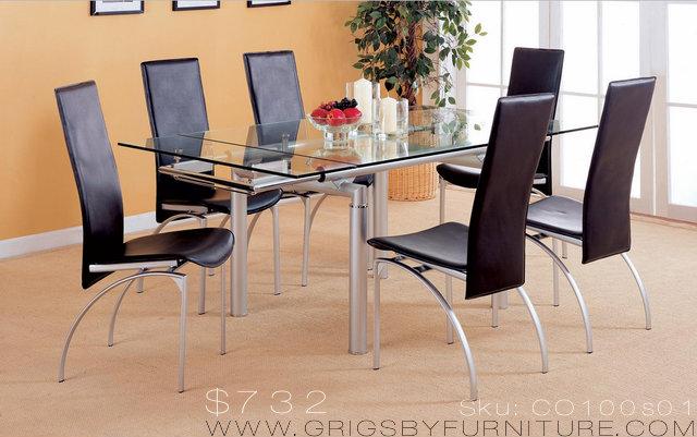 CO100s01 7 Piece Extension Table Set