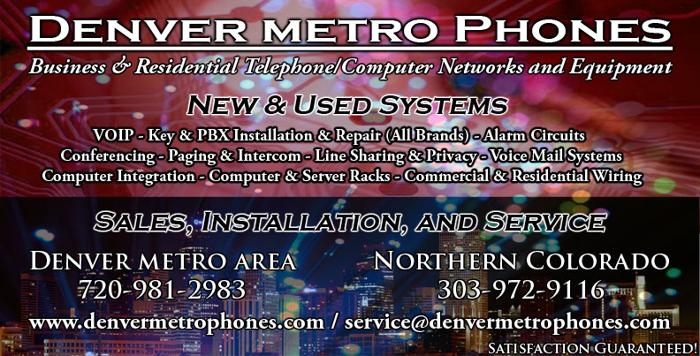 Co. Springs network Installation & repairs. Free est. 303972-9116. Cabling cat 5&6. Moves. Phone sys