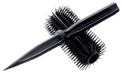 Cold Steel Honey Comb Brush Black Plain Hair Brush/ Dagger Hair Bru.