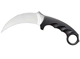 Cold Steel Karambit Fixed Blade Stainless Plain Hawksbill Blade Sec.