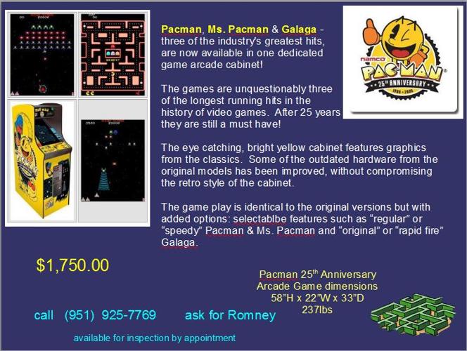 ?? Collectors 25th Anniversary Pacman arcade game three in one games