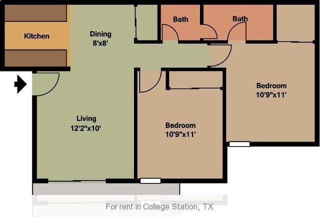 College Station Great Location 1 bedroom Apartment.