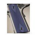 Colt & 1911 Government S&A Mag Well Grips Checkered Aluminum Matte Blue Anodized