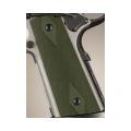Colt & 1911 Government S&A Mag Well Grips Checkered Aluminum Matte Green Anodized