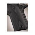 Colt & 1911 Officer's Grips Checkered Aluminum Brushed Gloss Black Anodized