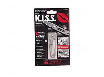 Columbia River Knife & Tool KISS Folding Knife Bead Blast Combo Tan.