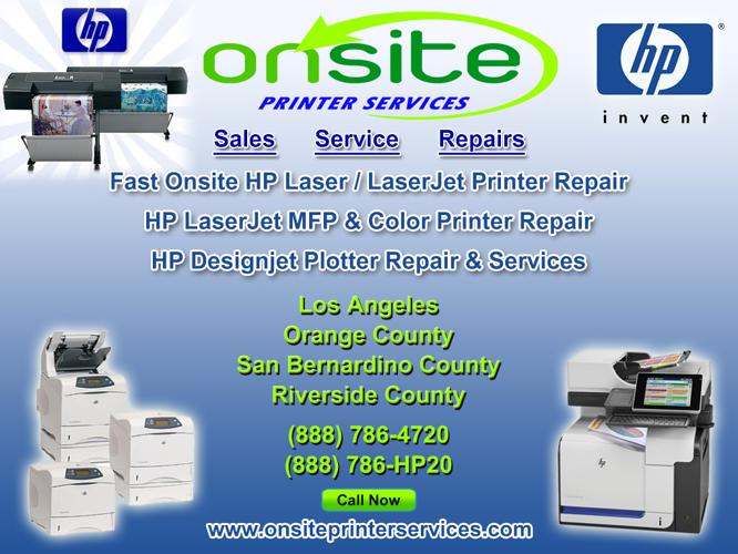 Commerce Los Angeles HP Laser/ LaserJet Printer HP Designjet Plotter Services < Repair