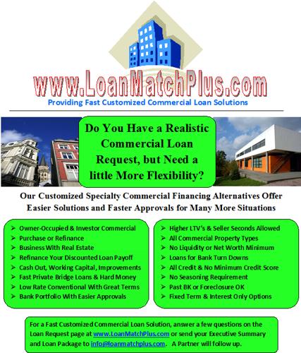 Commercial Real Estate Loans - Fast Private Money Bridge Loans, Hard Money Loans & Conventional!