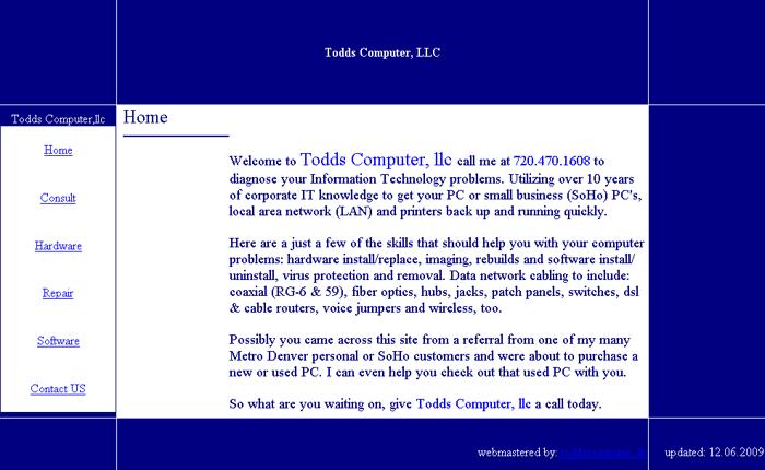 Computer Cleanup, Malware Removal, Networks Commercial & Residential, Todds Computer (720) 470-1608.