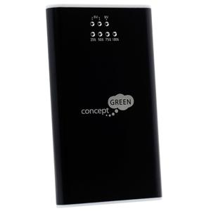Concept Green Battery Portable Charger - 3600mAh - Black (CG3600-B)
