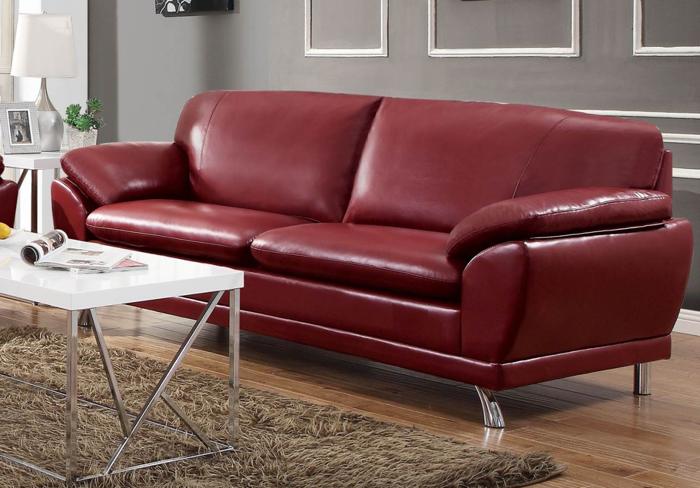 Contemporary Red Sofa