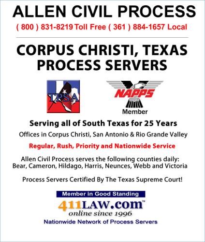 Corpus Christi, Texas Process Servers: Serving Court Documents in South Texas for over 25 years!