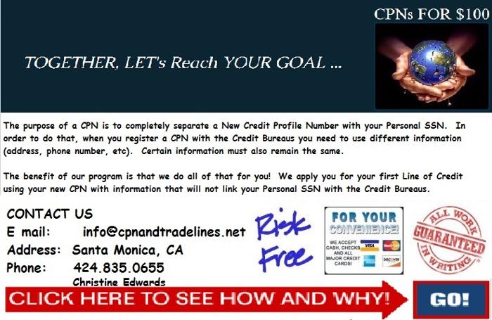 ? ? ? CPN and Credit Repair for just $100.00 FLAT FEE !? ? ?