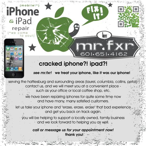 cracked iphone?! ipad ?! repairs available! hattiesburg area - we come to you! *