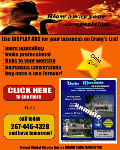 Craigs List & Back Page Display Advertising that Links to your Website