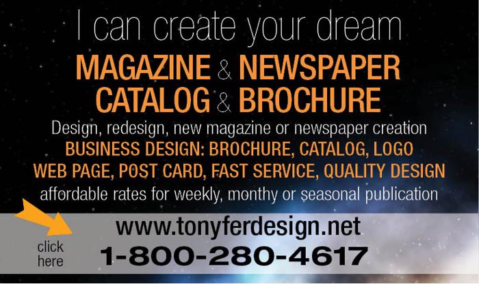 Creative Design Services: Magazine, Newspaper, Brochure, Catalog, Media Kit, Logo, Web