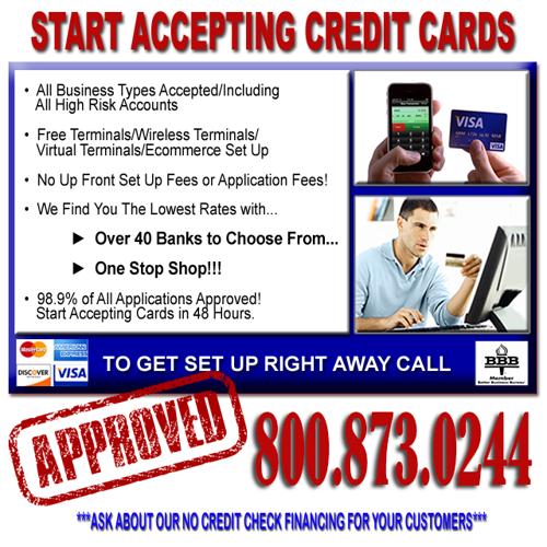 Credit Card Processing! All Applications Accepted! Fast Approval!