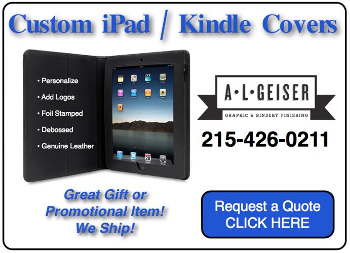 Custom Ipad Covers and Custom Kindle Covers - make great personal and corporate gifts!