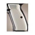 CZ-75/CZ-85 Grips Checkered Aluminum Brushed Gloss Clear Anodized