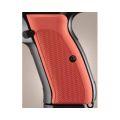 CZ-75/CZ-85 Grips Checkered Aluminum Matte Red Anodized