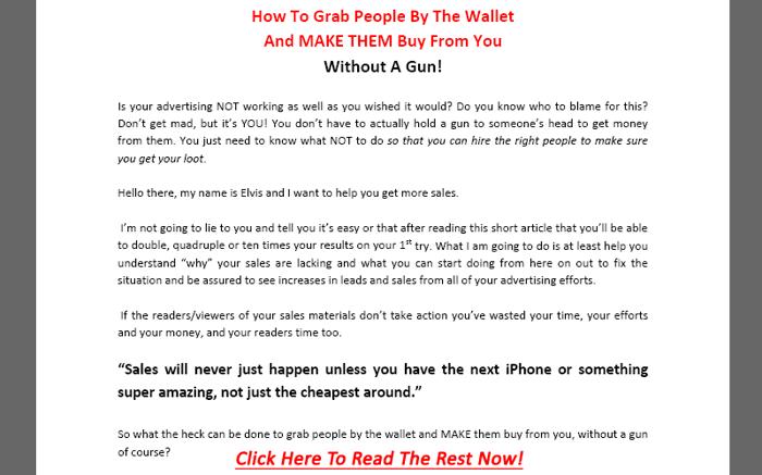 Dallas Business Owners, How To Grab People By The Wallet & MAKE Them Buy! (without a gun)