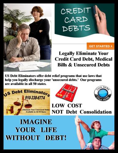 Debt Elimination Program - Wipe Out Credit Cards, Medical Bills, & Medical Bills - Low Cost!!