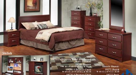 Deep Cherry Shiloh 6-Piece Bedroom Set